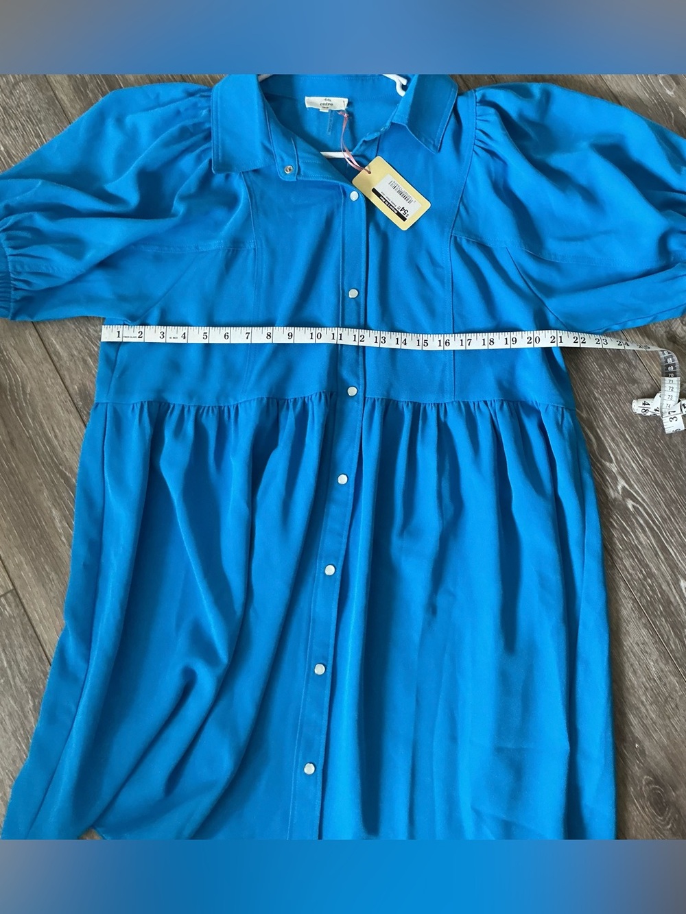 NWT Entro Button-Front Dress in Bright Blue size XL - Picture 14 of 14
